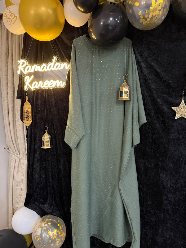 Diamonte Abaya Batwing
