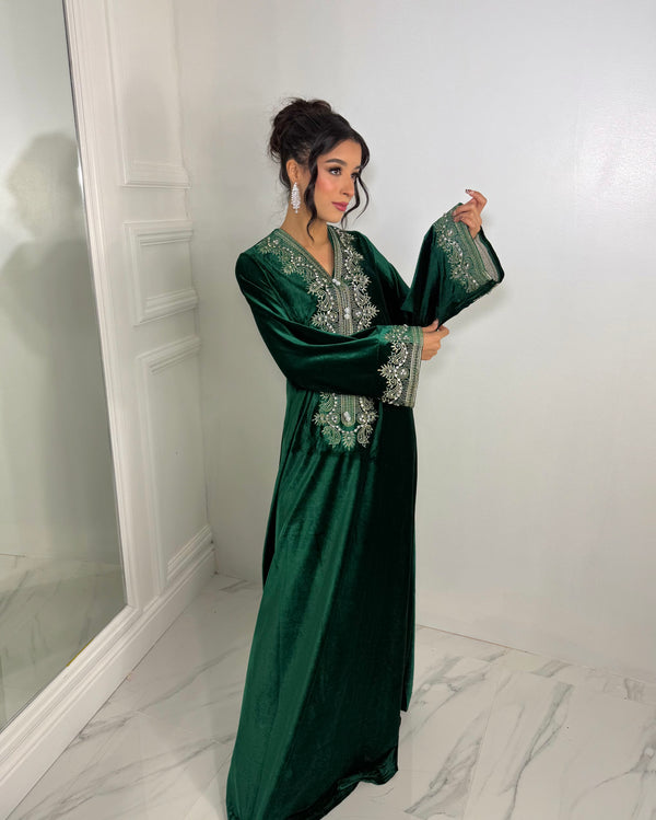Green Velvet Dress